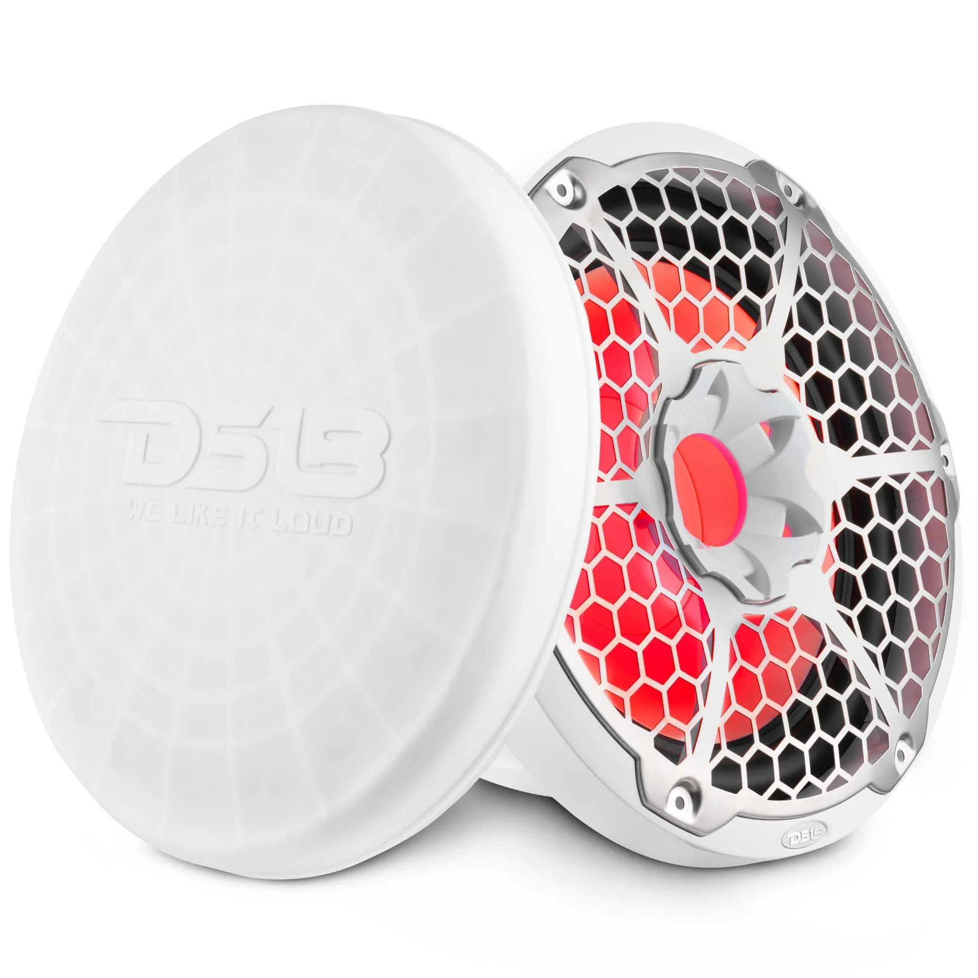 Subwoofer marino NXL de 12" con luces LED RGB, 350 vatios RMS, SVC, 4 ohmios, blanco