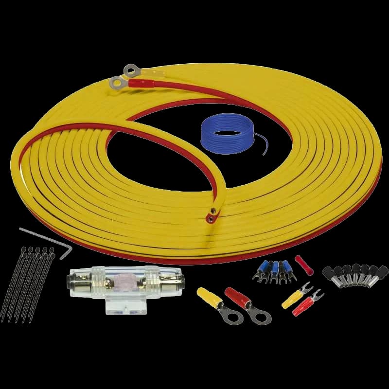 4GA Marine Compliant Wiring Kit With Dual Siamese Power/Ground Wire (3 Meter)