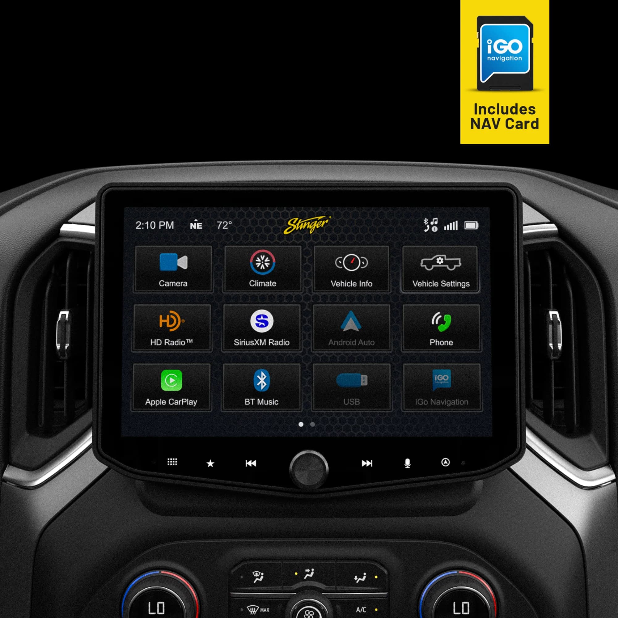 HORIZON10 Chevy Silverado/GMC Sierra (2019-2023) 10" Fully Integrated Radio Kit w/Nav Card | Plug-&-Play