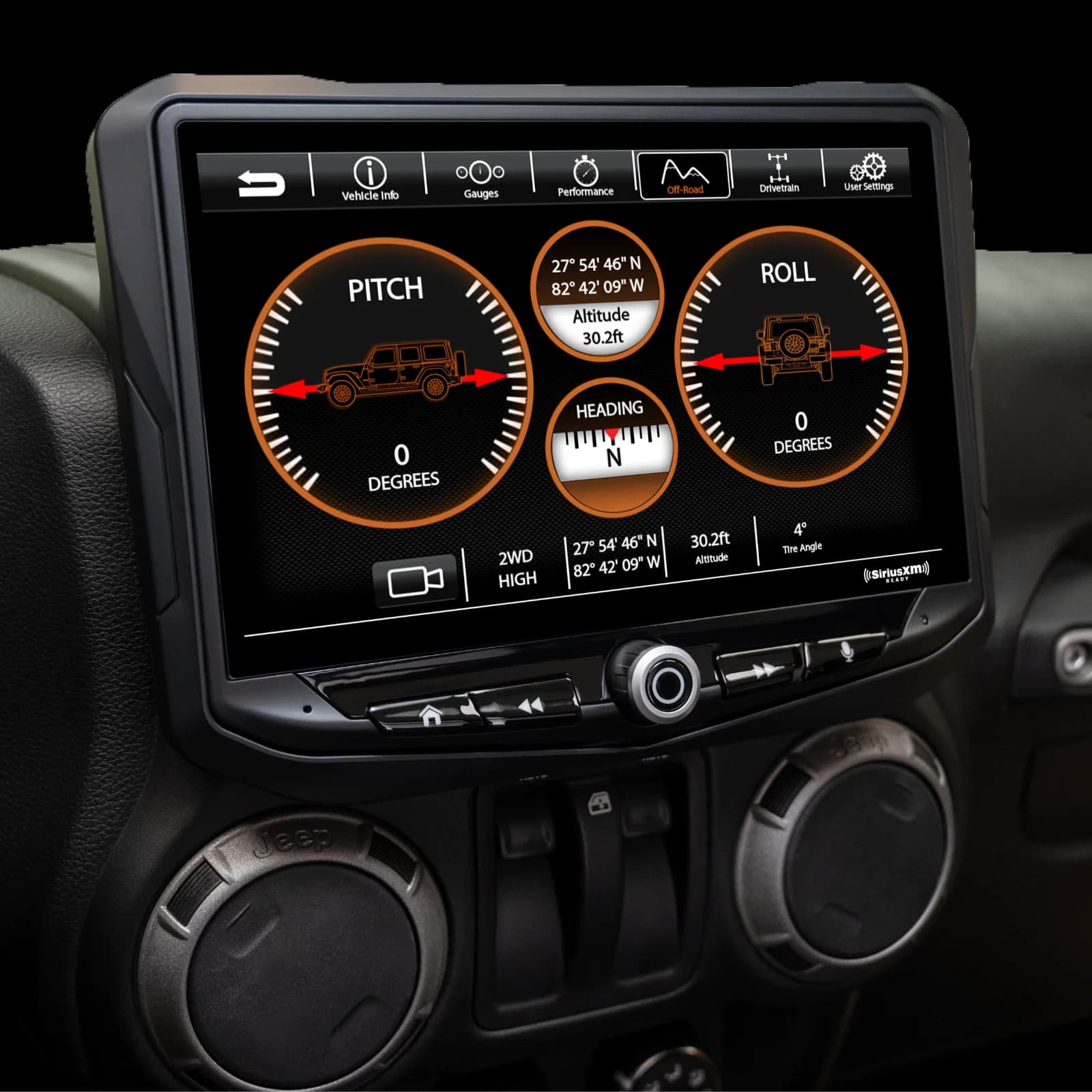 HEIGH10 Jeep Wrangler JK (2011-2018) 10" Radio Fully Integrated Kit | Displays Vehicle Information and Off-Road Mode