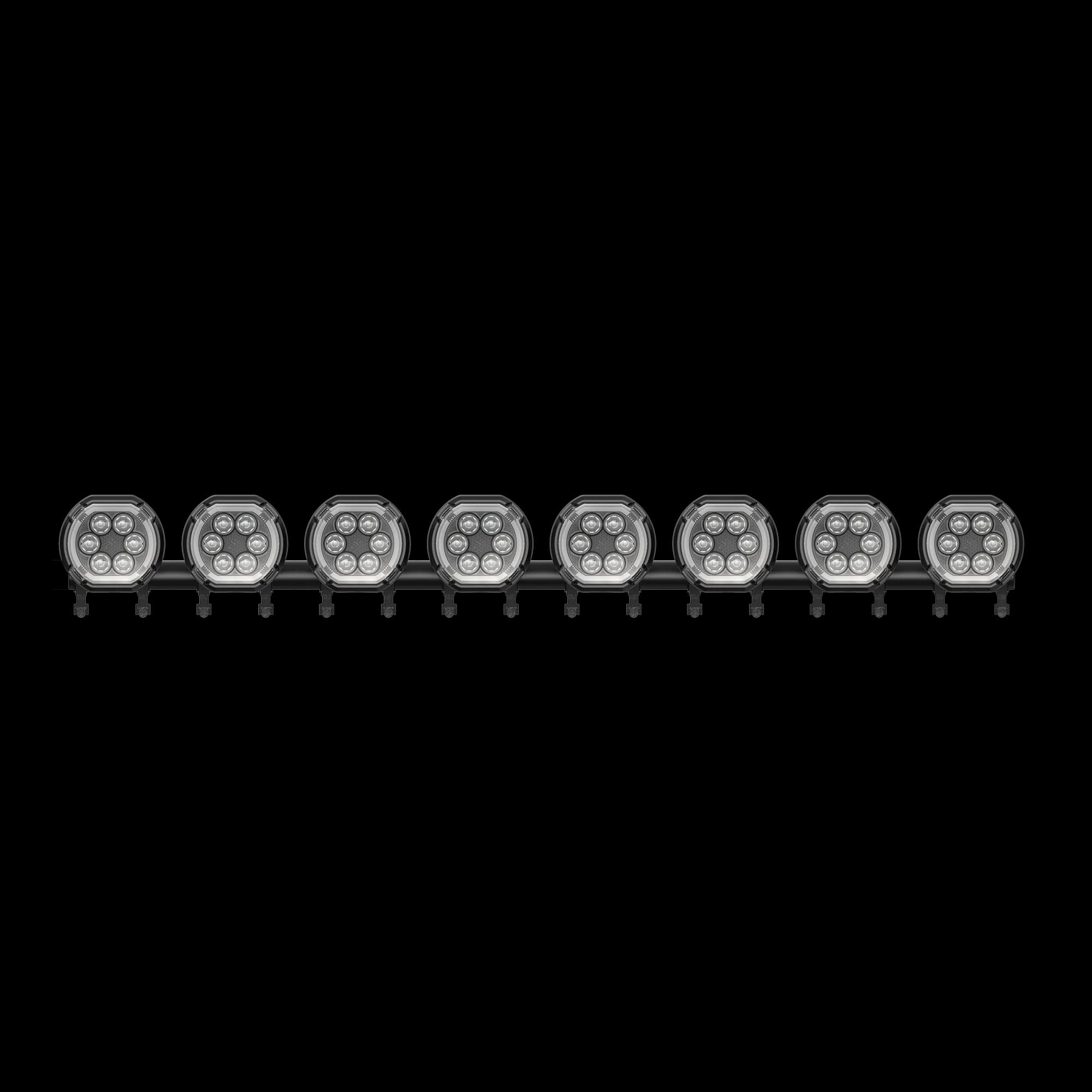 HEXCORE Ford Bronco (2021-2026) 51" Hero Light Bar (Eight 6" Pod Lights) for Above Front Windshield