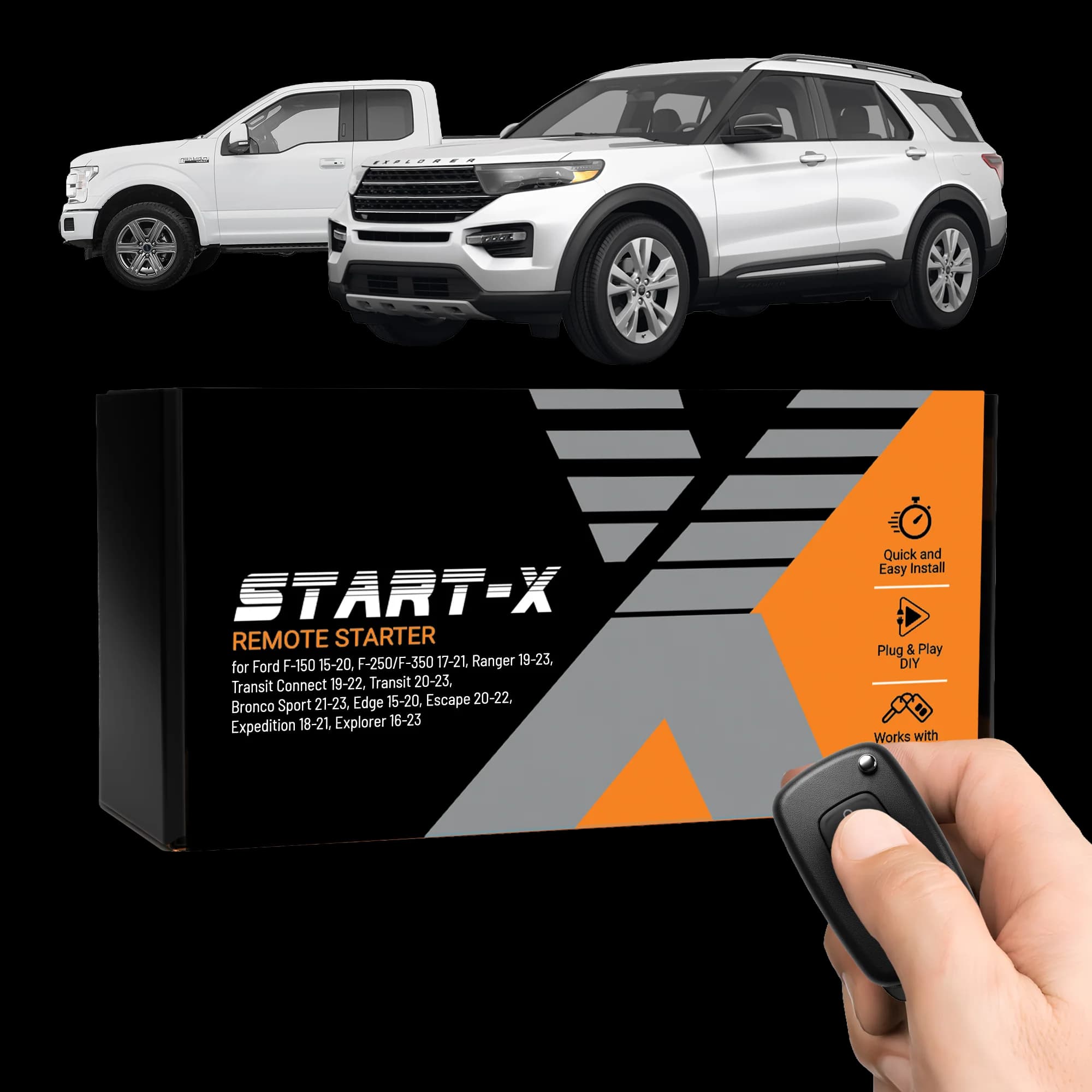 Start-X Remote Starter Kit for Select Ford Vehicles, F-150 (2015-20), F-250/350 (2017-21) & More | Plug N Play