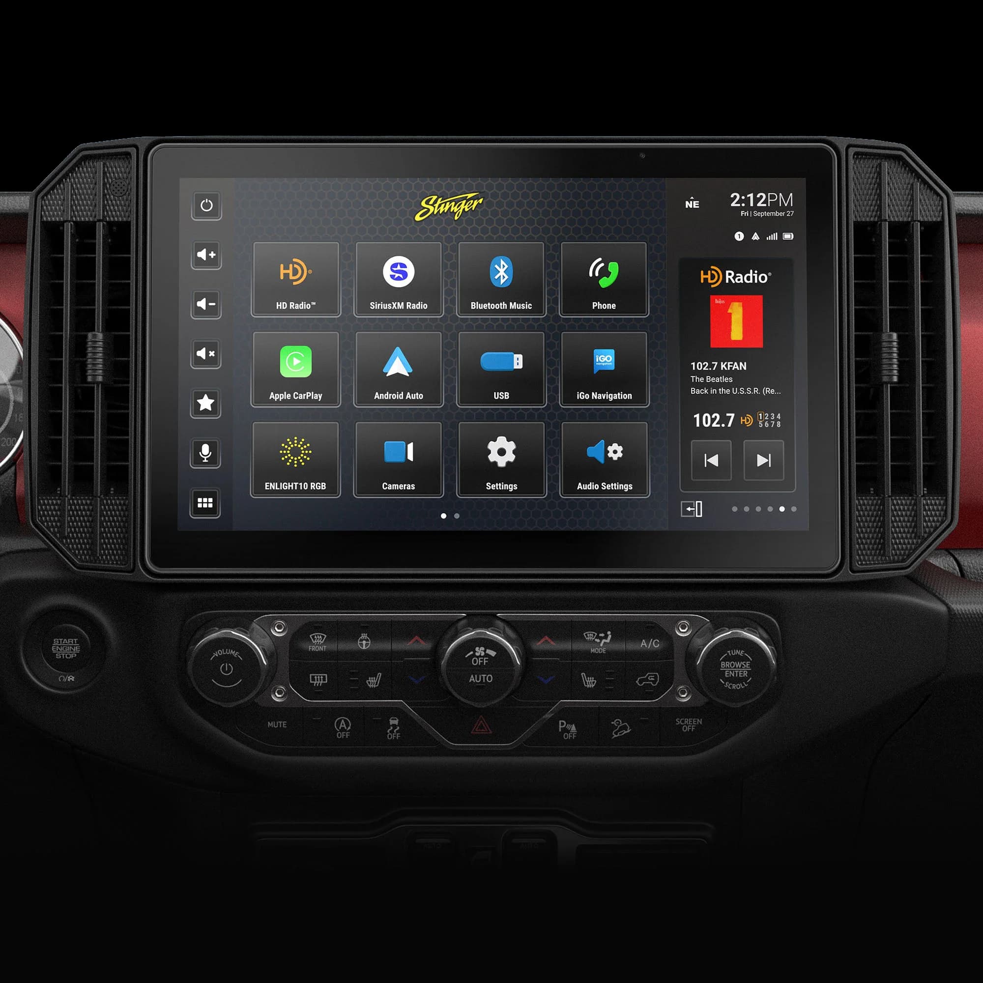 HORIZON12 Jeep Wrangler JL (2018-2023)/Gladiator JT (2020-2023) 12.8" Radio Plug-&-Play Kit