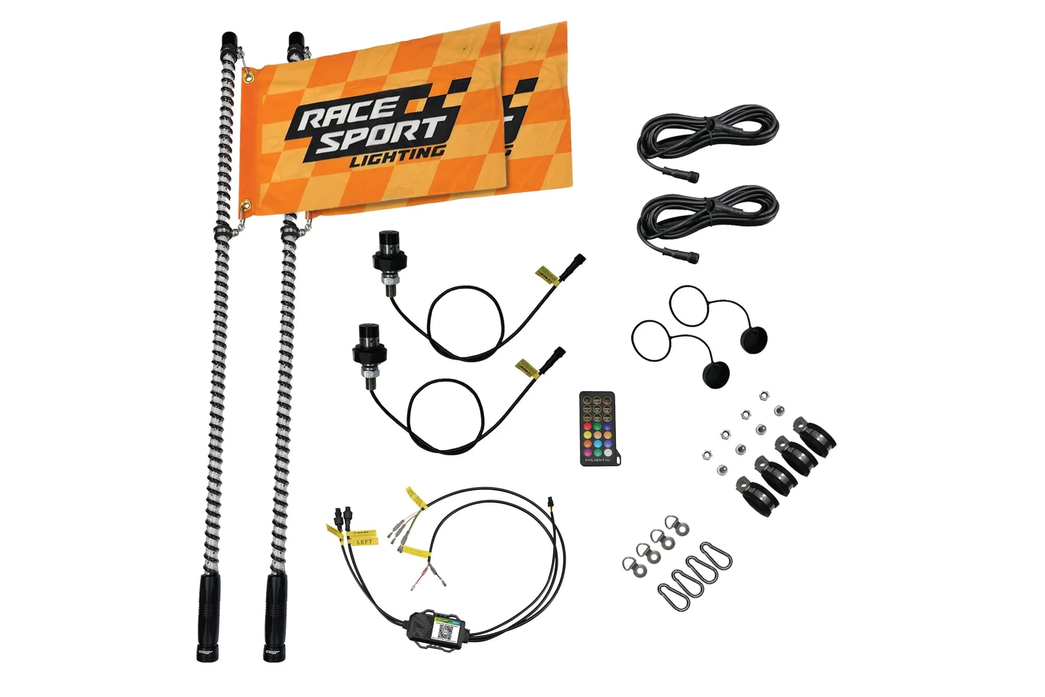 Antenas LED (Whip) COLORTRAIL 4' RGBW - Par | RSCW4DKIT