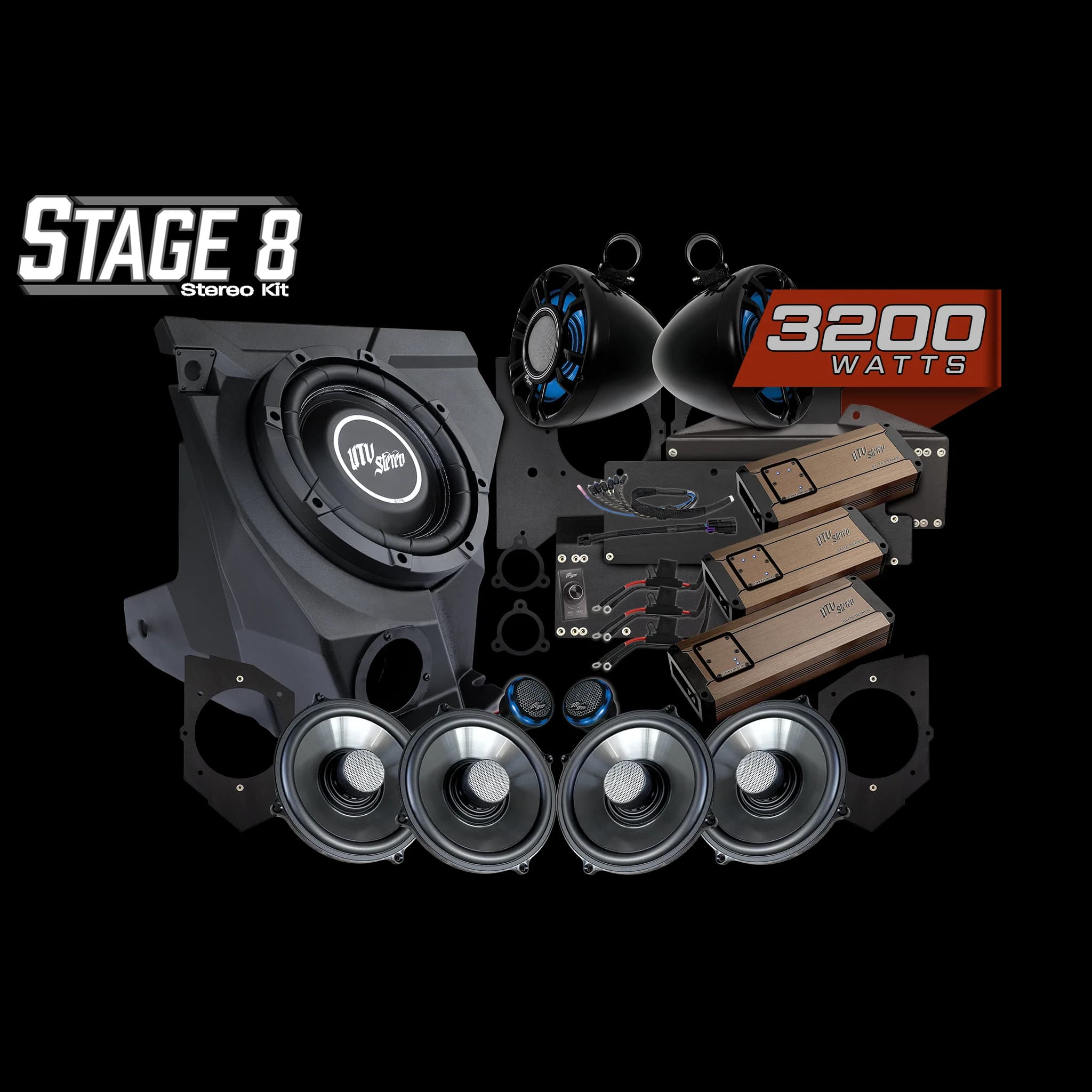 Kit de Audio Completo (Stage 8) Elite para Kawasaki Teryx H2 Garmin Tread | UTVS-H2-S8-GRM