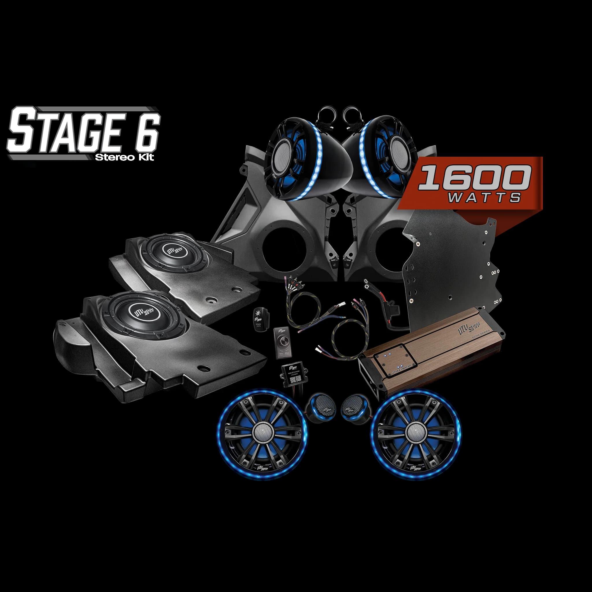 Kit de Audio Completo Elite Stage 6 para Can-Am Maverick R BRP GO! | UTVS-R-S6-E-GO