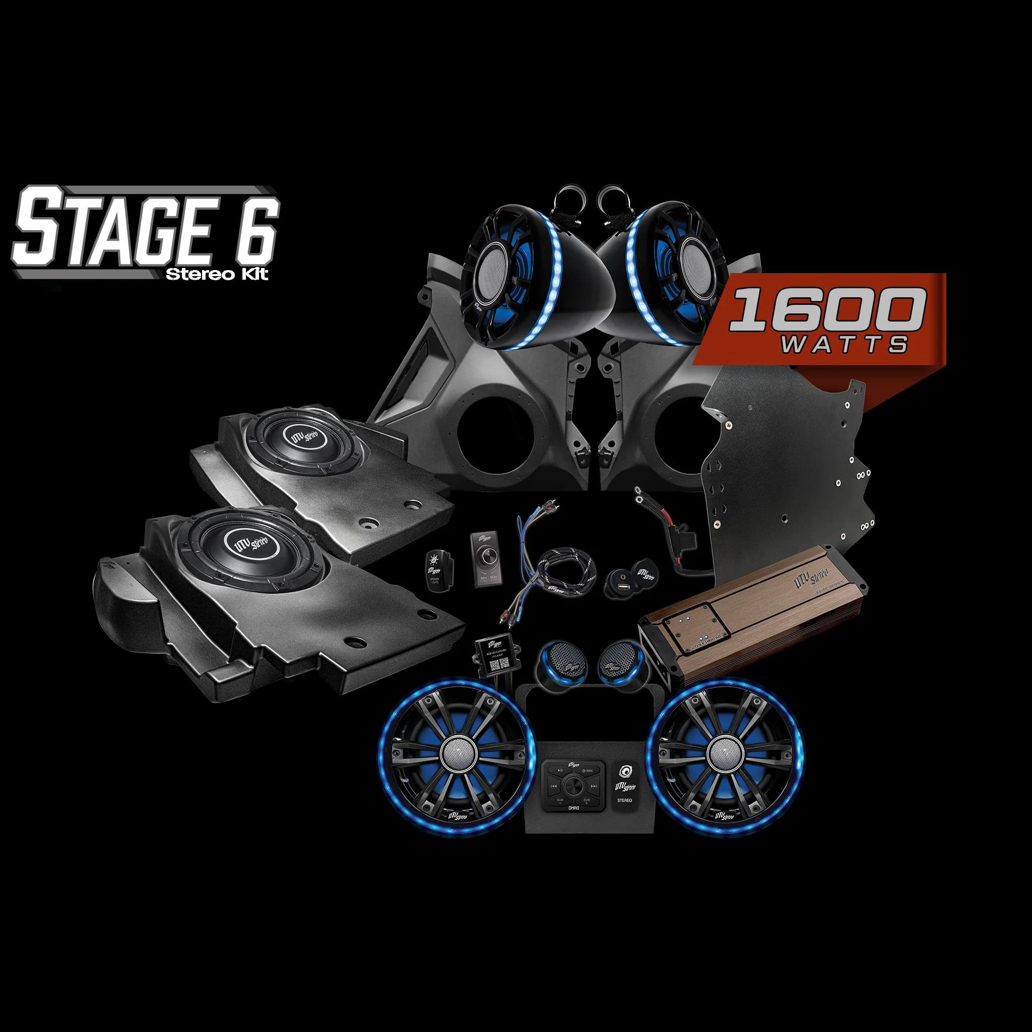 Kit de Audio Completo Elite Stage 6 para Can-Am Maverick R | UTVS-R-S6-E