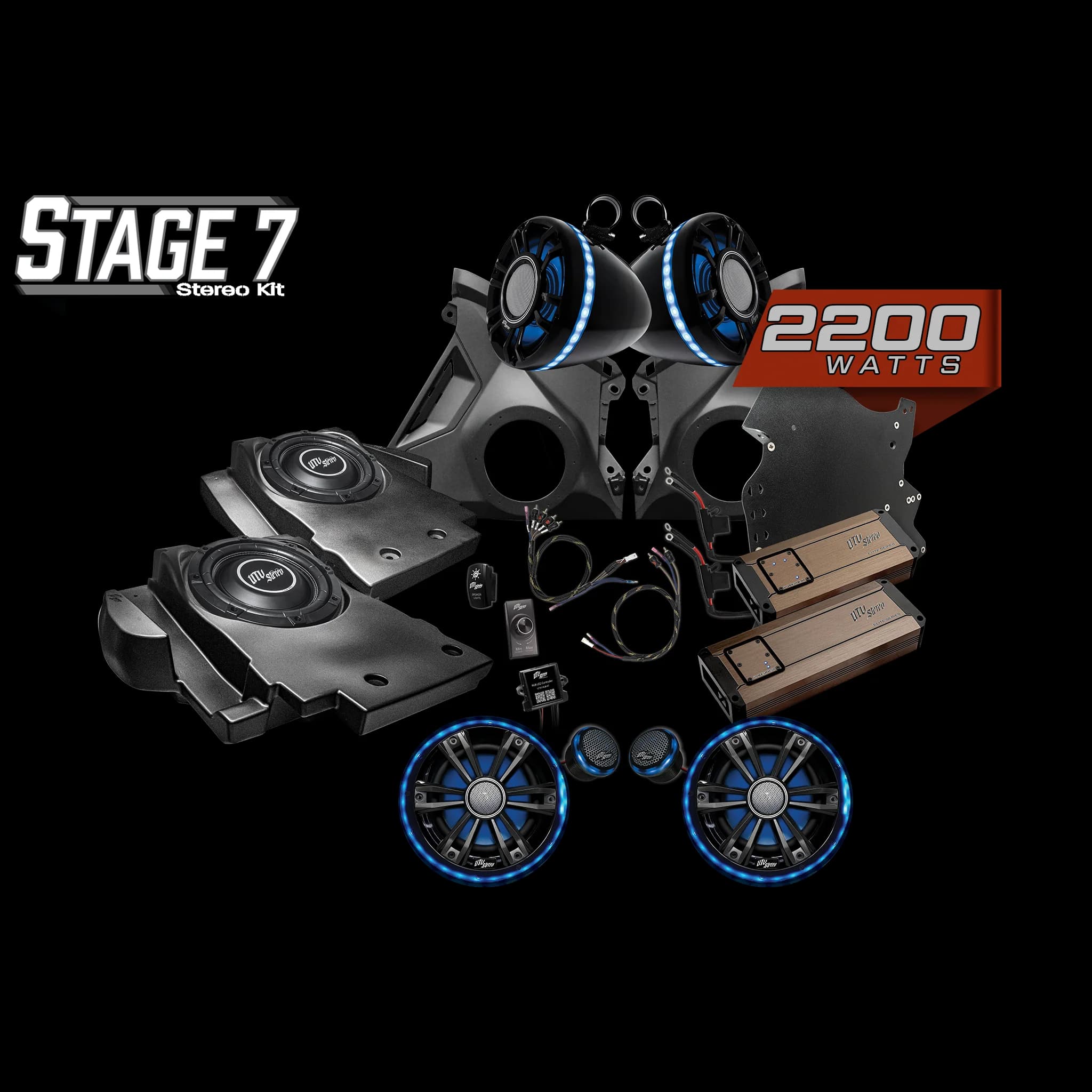 Kit de Audio Completo Elite Stage 7 para Can-Am Maverick R BRP GO! | UTVS-R-S7-E-GO