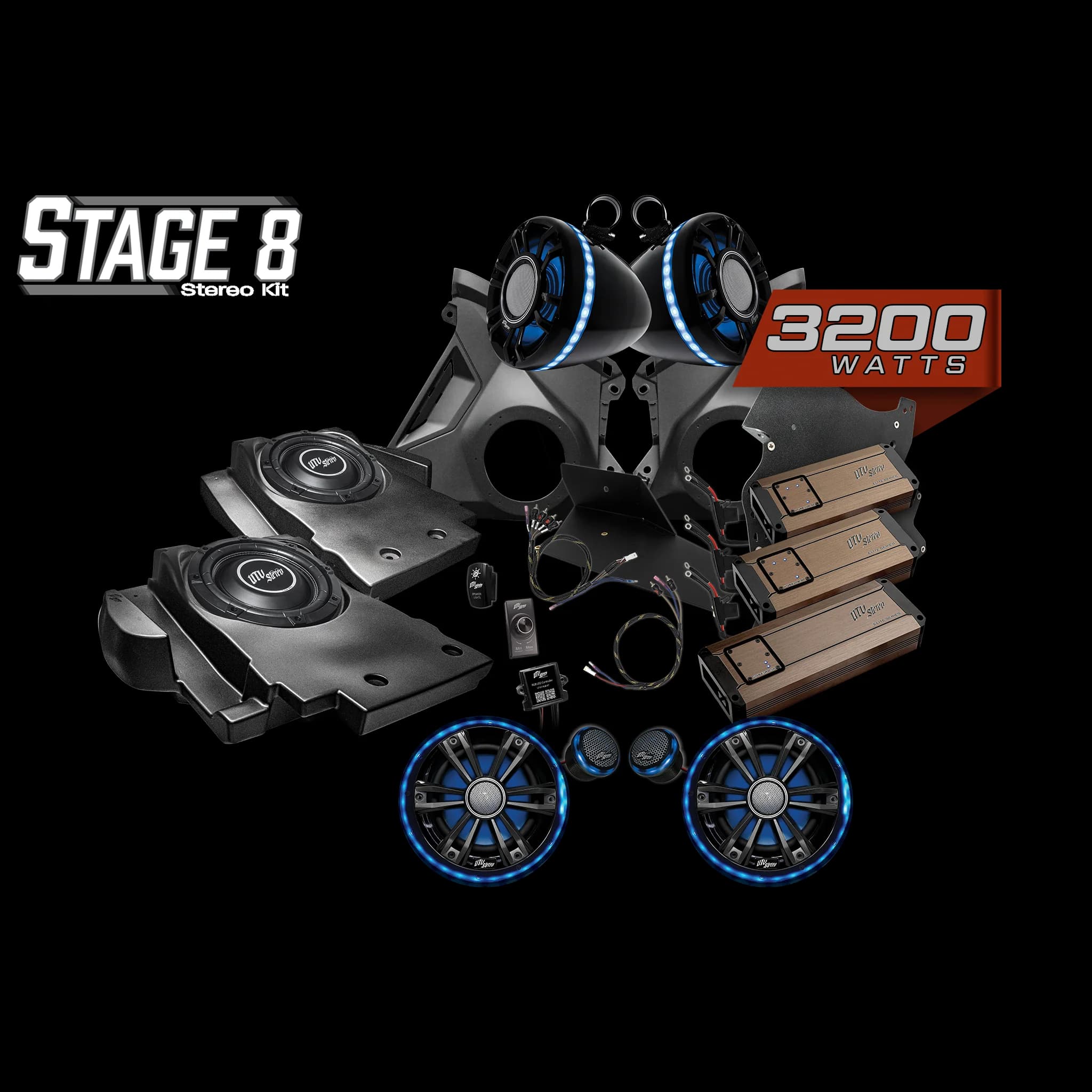 Kit de Audio Completo Elite Stage 8 para Can-Am Maverick R BRP GO! | UTVS-R-S8-E-GO